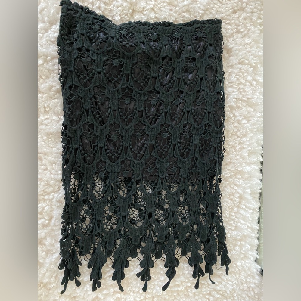 Crochet black skirt